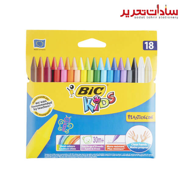 Bic مداد شمعي 18 رنگ-مداد شمعي 18 رنگ بیک