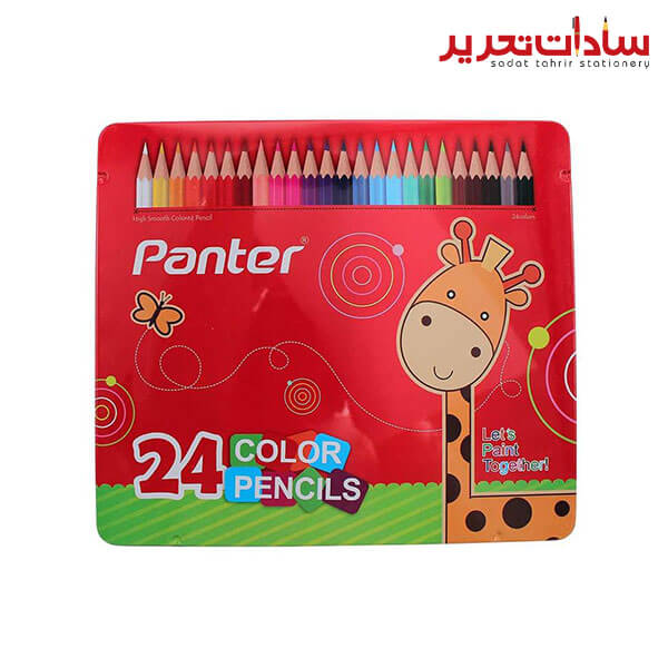 panter مداد رنگي فلزي 24 رنگ-مداد رنگي فلزي 24 رنگ پنتر