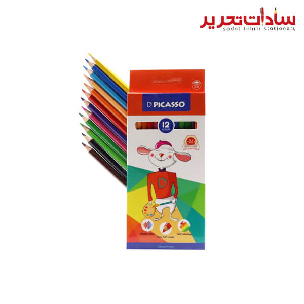 PICASSO مداد رنگي مقوايي 12 رنگ- مداد رنگي مقوايي 12 رنگ پیکاسو