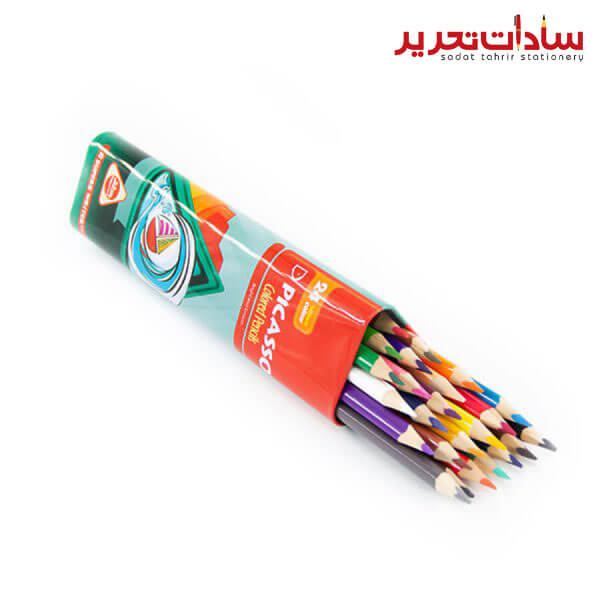 PICASSO مداد رنگي فلزي سه گوش 24 رنگ-مداد رنگي فلزي سه گوش 24 رنگ پیکاسو
