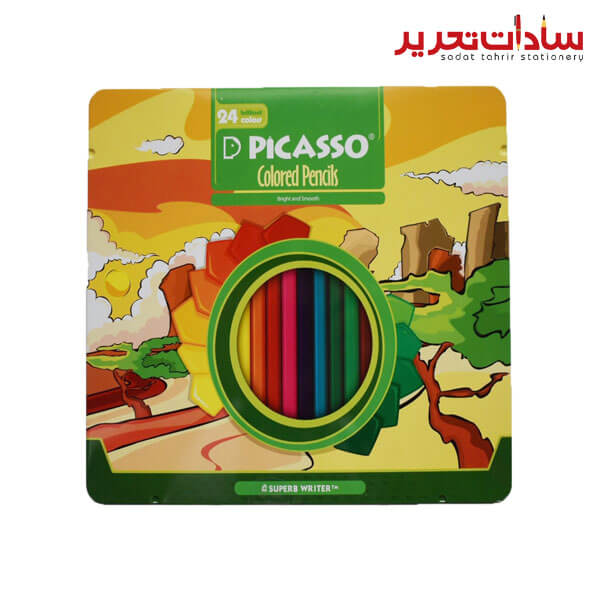 PICASSO مداد رنگي فلزي 24 رنگ-مداد رنگي فلزي 24 رنگ پیکاسو