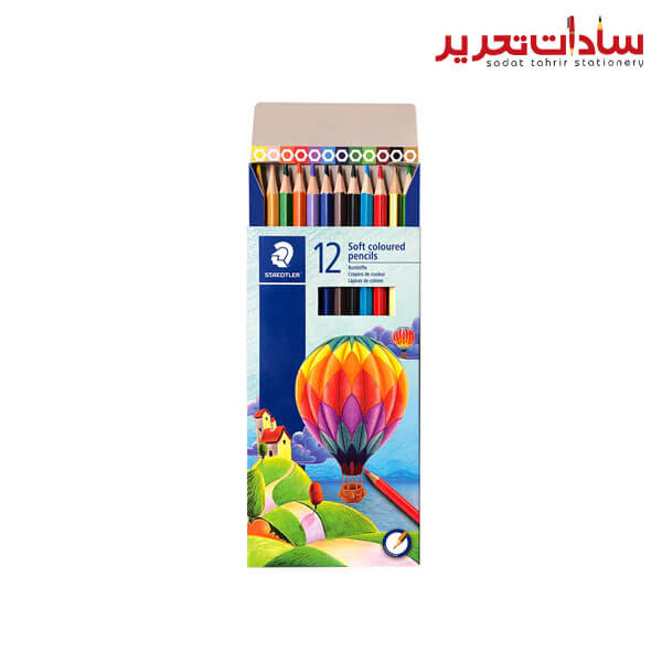 STAEDTLER مداد 12 رنگ مقوایی Soft ایرانی 12-مداد 12 رنگ مقوایی Soft ایرانی استدلر